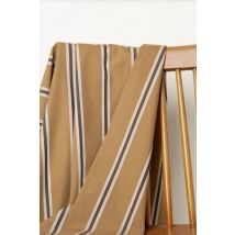 Atelier Brunette Weave Line Cotton Fabric Iced Mocha