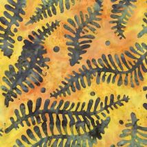 Kingfisher Cotton Batik Fabric Gold