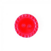 Crendon Round Fluted Edge Buttons (Value Pack) Red