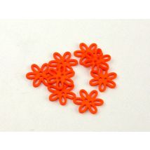 Dill Plastic Flower Buttons (Value Pack) Orange