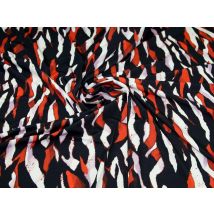 John Kaldor Portia ITY Silky Stretch Knit Fabric Orange Lilac Navy