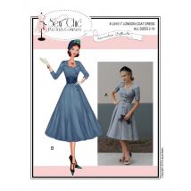 Sew Chic Paper Sewing Pattern London Coat Dress