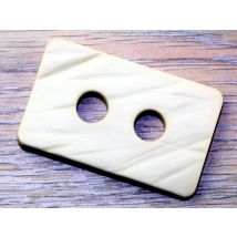 Dill Textured Rectangle Buttons (Value Pack) Cream