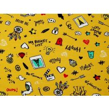 Stof France Cotton Jersey Stretch Knit Fabric Yellow