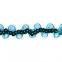 Essential Trimmings Organza Sequin Trim Sea Green