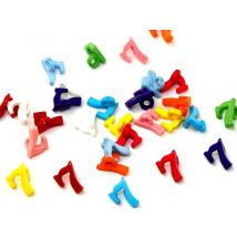 Dill Alphabet Number Buttons (Value Pack) Assorted Colours Number 7