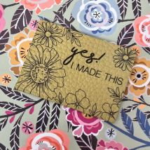 Two Stitches Yes I Made It Leather Labels Parrot