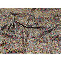 Liberty London Emilias Bloom Kensington Silk Crepe de Chine Fabric Mahogany