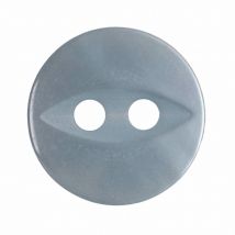 Hemline Round Fish Eye Buttons Baby Blue