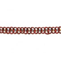 Essential Trimmings Fine Metallic Braid Trim Red