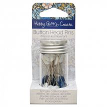 Hobby and Gift Woodblock Floral Button Head Heat Resistant Pins in Jar
