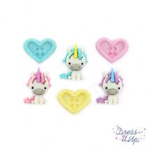 Dress It Up Unicorn Love Buttons