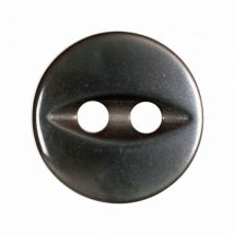 Hemline Round Fish Eye Buttons Grey