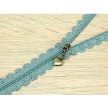 F J Fusion Lace Dress Zips Sage Green