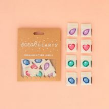 Sarah Hearts Jewels Multipack Woven Labels