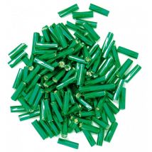 Craft Factory Twisted Glass Bugle Beads Green