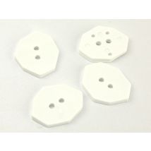 Dill Glossy Irregular Buttons (Value Pack) White