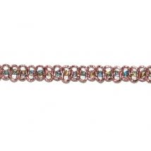 Essential Trimmings Fine Metallic Braid Trim Pink