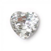 Crendon Crystal Heart Buttons (Value Pack) Clear