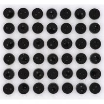 Dress It Up Round Mini Buttons Black