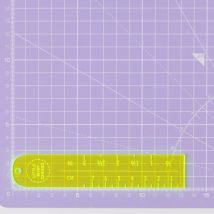 Little Rosy Cheeks Woven Label Placement Ruler Yellow