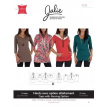Jalie Paper Sewing Pattern 3132 Tops with Nursing Option