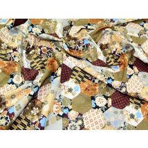 Rose and Hubble 100% Cotton Poplin Fabric Tan Brown