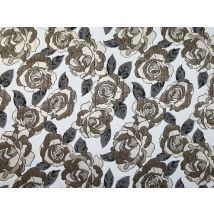 Deadstock Metallic Woven Brocade Fabric Gold