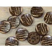 Dill Round Texture Buttons (Value Pack) Brown