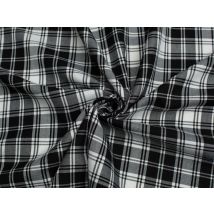 Minerva Core Range Polyester Viscose Suiting Fabric Black & White