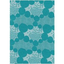 Kokka Cotton Woven Jacquard Fabric Turquoise