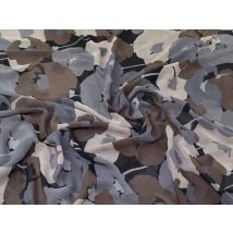 Lady McElroy Sheer Chiffon Fabric Brown & Grey