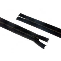 Opti Antique Metal Closed End Zips Black
