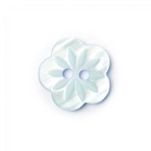 Crendon Carved Flower Buttons (Value Pack) Mint Green
