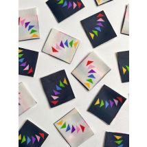 Two Stitches Quilt Geese Woven Labels