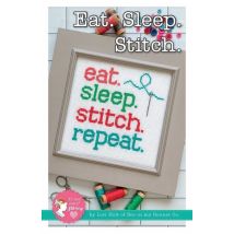 Lori Holt Cross Stitch Pattern Eat Sleep Stitch