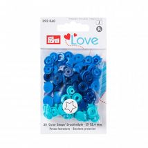 Prym Love Star Snaps Press Fasteners Blue Turquoise Ink