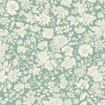 Liberty London Emily Blossom Wide Width 100% Cotton Fabric Olive Leaf
