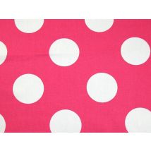 John Louden 100% Cotton Poplin Fabric Cerise Pink & White