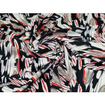 John Kaldor Fernando Viscose Challis Fabric Red