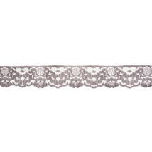 Essential Trimmings Nylon Lace Trim Dark Grey