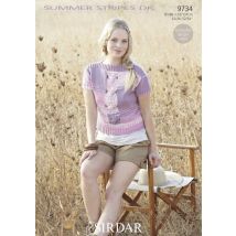 Sirdar Summer Stripes Knitting Pattern 9734