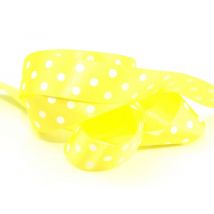 Berisfords Polka Dot Ribbon (Value Roll) 5 Lemon