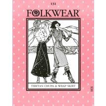 Folkwear Patterns Paper Sewing Pattern Tibetan Chupa Skirt & Dress