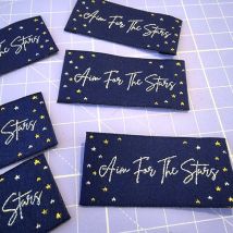 Sew Anonymous Aim For The Stars Metallic Woven Labels