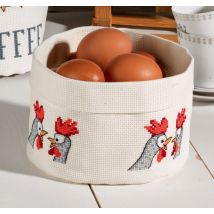 Permin Chicken Talk Basket Counted Cross Stitch Kit