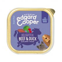 Edgard & Cooper Adult Hundefutter - Schälchen - Rind & Ente - 11 x 150 g