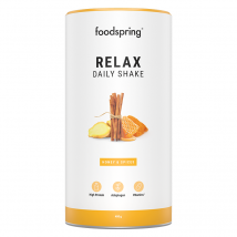 foodspring Daily Shake Relax | 480g | Proteinshake | Abends leichter zur Ruhe kommen