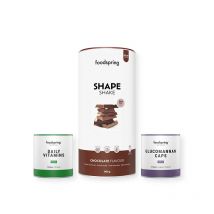 foodspring Abnehm Paket Basic | 3x | Glucomannan Kapseln | Shape Shake 2.0 Vanille | Unser Mahlzeitenersatz Bundle