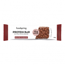 foodspring Extra Chocolate Protein Bar | 45 g | Roasted Hazelnut | 12g Protéines | Barre Protéinée